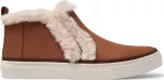 TOMS Leather Faux Fur Women’s Bryce Sneaker Brown Sugar - 35,5