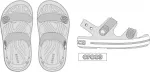 Crocs&trade; Crocband Cruiser Sandal Moonlight/Atmosphere - 28
