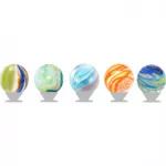Crocs&trade; Crocs Jibbitz Marble 5 Pack 198445376757 Crocs Jibbitz Marble 5 Pack 198445376757 - One size