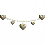 Crocs&trade; Crocs Jibbitz Gold Heart Chain 198445377006 Crocs Jibbitz Gold Heart Chain 198445377006 - One size
