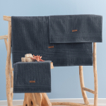 Cotton Box 'Tamsiai mėlynas' Medvilnės rank&scaron;luostis - 75 x 150 cm