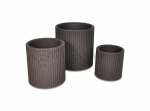 Pastatomų vazonų CYLINDER brown komplektas