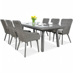 Lauko baldų komplektas MILENA DINING DARK GREY