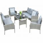 Lauko baldų komplektas CORTINA FAMILY GREY