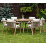 Lauko baldų komplektas MARIGOLD 6+1 su apvaliu stalu