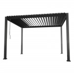 Pavėsinė - pergola MIRADOR, 3x3 m, tamsiai pilka