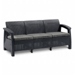 Trivietė lauko sofa CORFU LOVE SEAT GRAPHITE