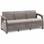 Trivietė lauko sofa CORFU LOVE SEAT CAPPUCCINO