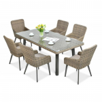Lauko baldų komplektas MILENA DINING BROWN