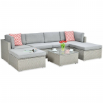 Pintas lauko baldų komplektas PORTO grey