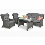 Pinti lauko baldai TRAVENTO 3  DINING DARK GREY