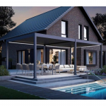 Pavėsinė - pergola PRO DELUXE AUTOMATIC 3,6x7,2m su LED, ANTHRACITE