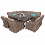 Lauko baldų komplektas WINTSOR DINING GINGER / BROWN MELANGE