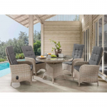 Lauko baldų komplektas 100x75cm. ALMA 4+1 BEIGE