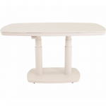 Reguliuojamo auk&scaron;čio ovalus stalas GENEVA CREMA 135x83x51/72cm