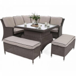 Lauko baldų komplektas TERMOLI GREY/LIGHT GREY