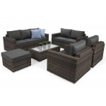 Lauko baldų komplektas PEGURIA OLIVE/GREY
