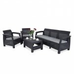 Lauko baldai CORFU SET 3 GRAPHITE