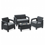 Lauko baldai CORFU SET GRAPHITE