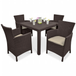 Lauko baldų komplektas MEKA 4+1 BROWN