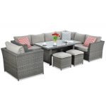 Pinti lauko baldai AURĖJA DINING PLUS DARK GREY 2