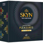 Prezervatyvai SKYN Unknown Pleasures + Unimil Warm Lubrikantas 100 ml