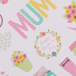 Skrebinimo lipdukai - &bdquo;Mothers Day&ldquo; (24 vnt.)