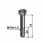 Varžtas M10&times;1,5&times;75 k.kl.12,9