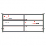 Vartai teleskopiniai 2/3m 4 vamz. 1151801+1151810