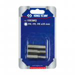 "King Tony" 1/4 &Scaron;e&scaron;iakampės galvutės 3vnt