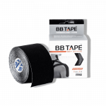 BBTAPE Standard Plain Tape kineziologinė juosta, juodos spalvos, 1 vnt.