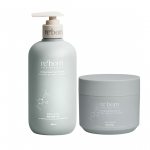 Reborn Black Mud Shampoo juodojo molio plaukų rinkinys &scaron;ampūnas ir kaukė, 500 ml + 250 ml.
