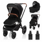 Zopa MOVE CROSS Night Black/Black 2in1 universalus vežimėlis su XL lop&scaron;iuku