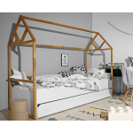 Lotta Snow lova namelis 90x200 su stalčiumi