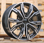 Ratlankis RACINGLINE 6408 R16x6.5 5x118 ET 45 CB 71.1 (Black Polished) (1250 kg)
