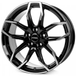 Ratlankis RIAL Lucca R18x8 5x114.3 ET 39 CB 70.1 (Diamond Black Frontpolished) (735 kg)