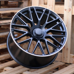 Ratlankis RACINGLINE B1766 R22x10 5x112 ET 45 CB 66.6 (Black Half Matt Polished Lip) (790 kg)