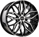 Ratlankis CARMANI R19x8.5 5x112 ET 47 CB 66 (Black Polish)