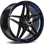 Ratlankis SEVENTY9 R18x8 5x120 ET 30 CB 72 (Black Glossy Blue Inner Lip) (700 KG kg)