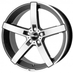 Ratlankis BROCK R19x8.5 5x112 ET 43 CB 66 (Matte Black Fully Polished)