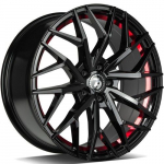 Ratlankis SEVENTY9 SV-C BGRIL- Black Glossy Red Inner Lip R19x8.5 5x114.3 ET 40 CB 73.1 (Bgril Black Glossy Red Inner Lip) (850 kg)