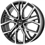 Ratlankis BROCK R22x9.5 5x108 ET 41 CB 63 (Black Front Polished)