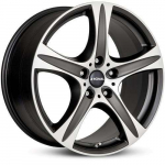Ratlankis RONAL R55 MBF R18x8.5 5x112 ET 55 CB 66.5 (Matte Black Front Polished)
