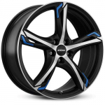 Ratlankis RONAL R18x7 5x108 ET 40 CB 76 (Jet Black Matte Front Polished)