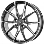 Ratlankis BROCK R19x9 5x112 ET 58 CB 57 (Black Front Polished)