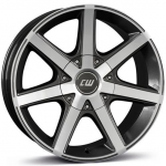 Ratlankis BORBET R16x7 5x130 ET 40 CB 84 (Mistral Anthracite Glossy Polished) (1050 KG kg)