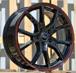 Ratlankis RACINGLINE B5253 R17x7 5x105 ET 40 CB 56.6 (Black Red Line)