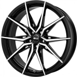 Ratlankis BROCK R20x9.5 5x112 ET 25 CB 66 (Black Front Polished)