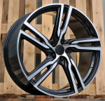 Ratlankis RACINGLINE FE161 R19x8 5x108 ET 45 CB 63.3 (Black Polished Half Matt) (690 kg)
