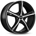 Ratlankis RONAL R18x7 5x114 ET 40 CB 82 (Jet Black Matte Front Polished)